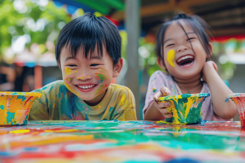 Ilustrasi anak sedang bersenang-senang