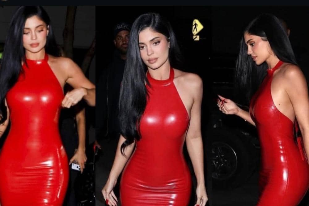 Kylie Jenner Rayakan Natal dengan Santa Red Latex yang Super Bold