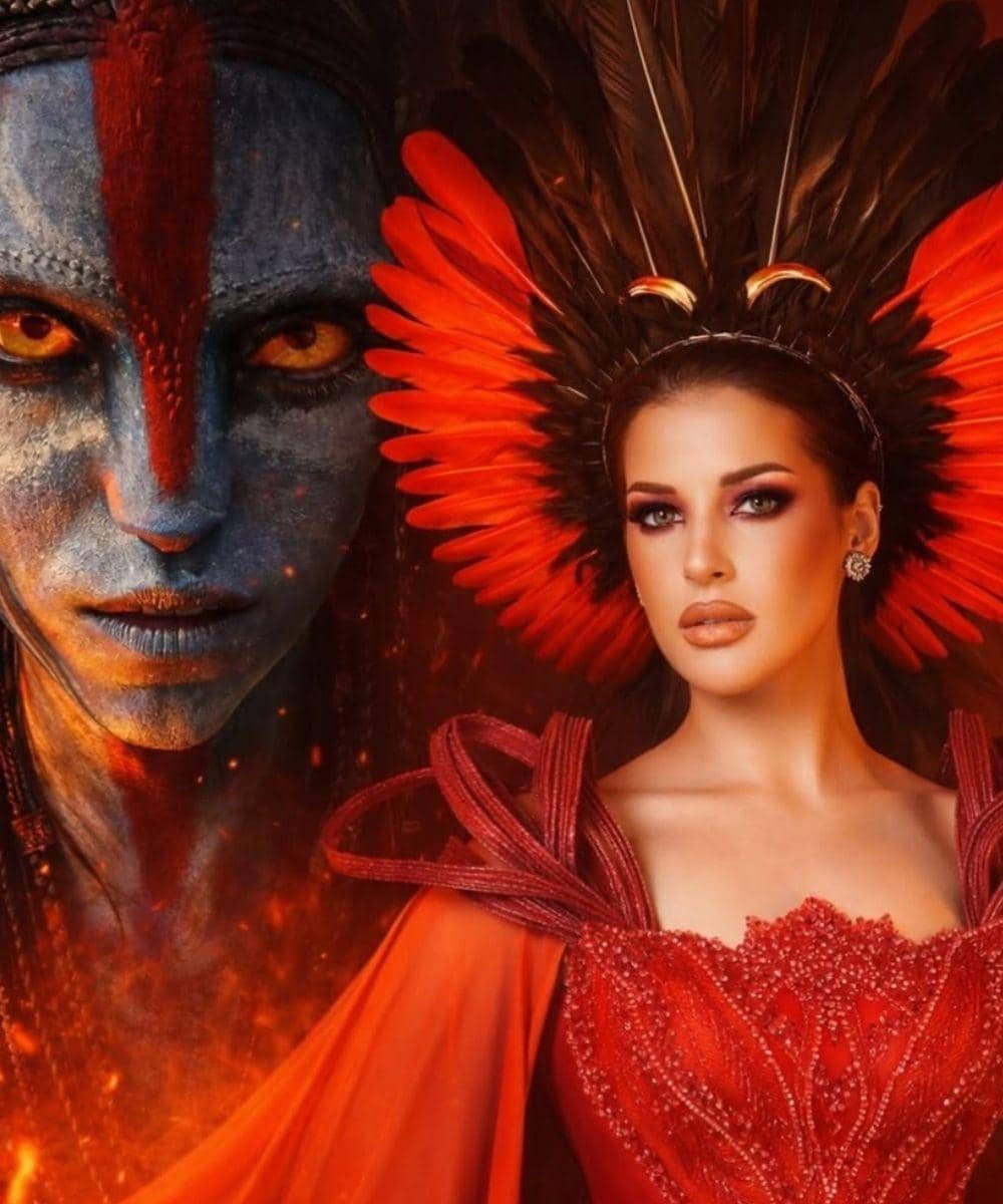 Pesona Tasya Farasya dalam Gaun Merah di Premier Avatar, Bikin Pangling