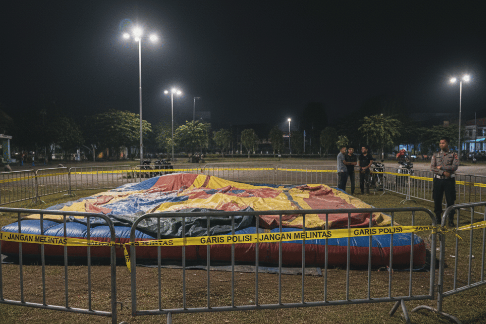 Kronologi anak 4 tahun terjebak di istana balon di Jambi
