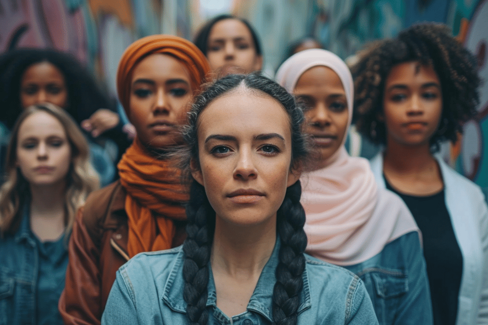 Ilustrasi masyarakat dunia yang beragam suku agama dan ras