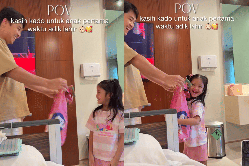 Mama Vania dan Papa memberikan hadiah pada Kakak Seraphina