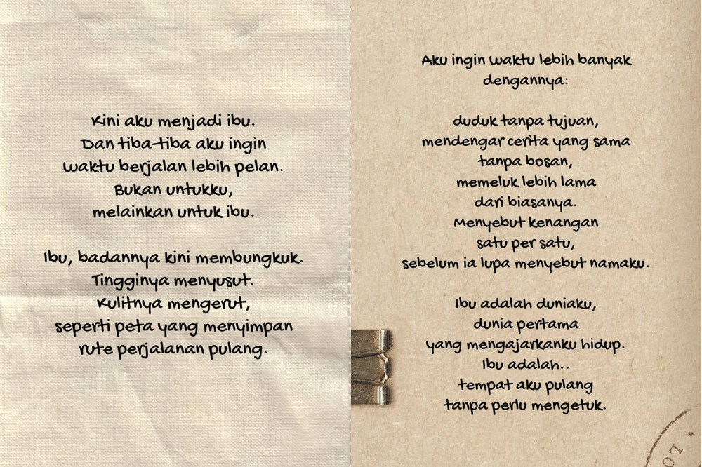 Tulisan Andien untuk Mama 3 