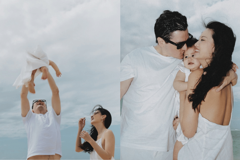 Keluarga kecil Patricia Gouw yang sedang bahagia