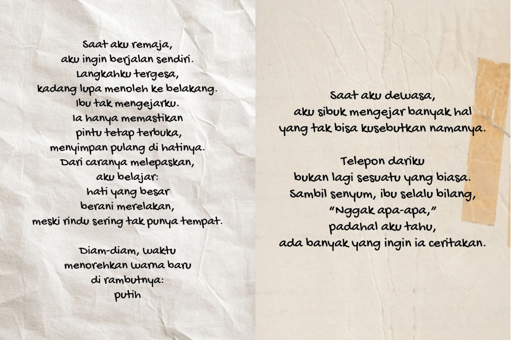 Tulisan Andien untuk Mama 2 