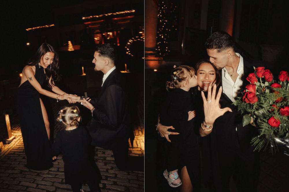 Foto Lamaran Jennifer Coppen dan Justin Hubner