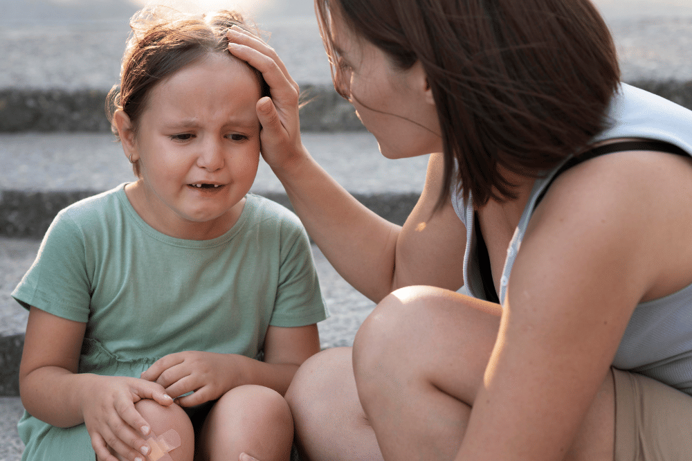 anak perempuan menangis