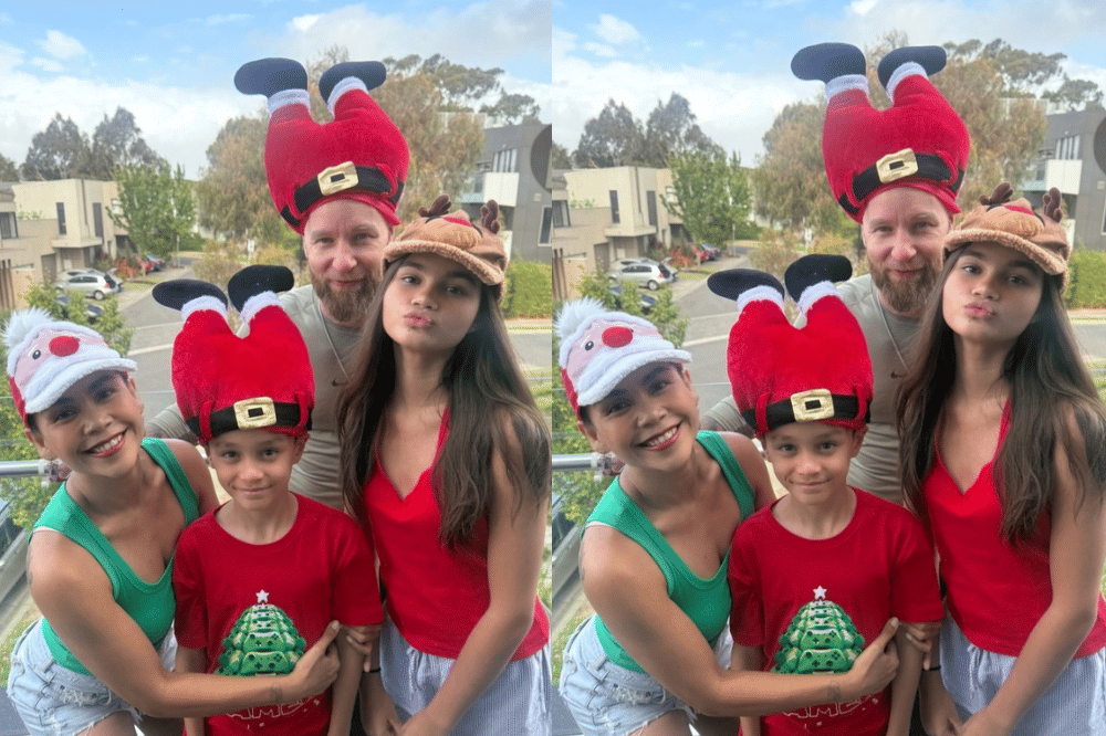 Melaney Ricardo rayakan Natal bersama Tyson, Chloe dan Courage