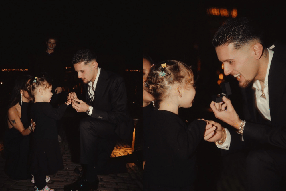 Momen lamaran Justin dan cincin untuk Kamari