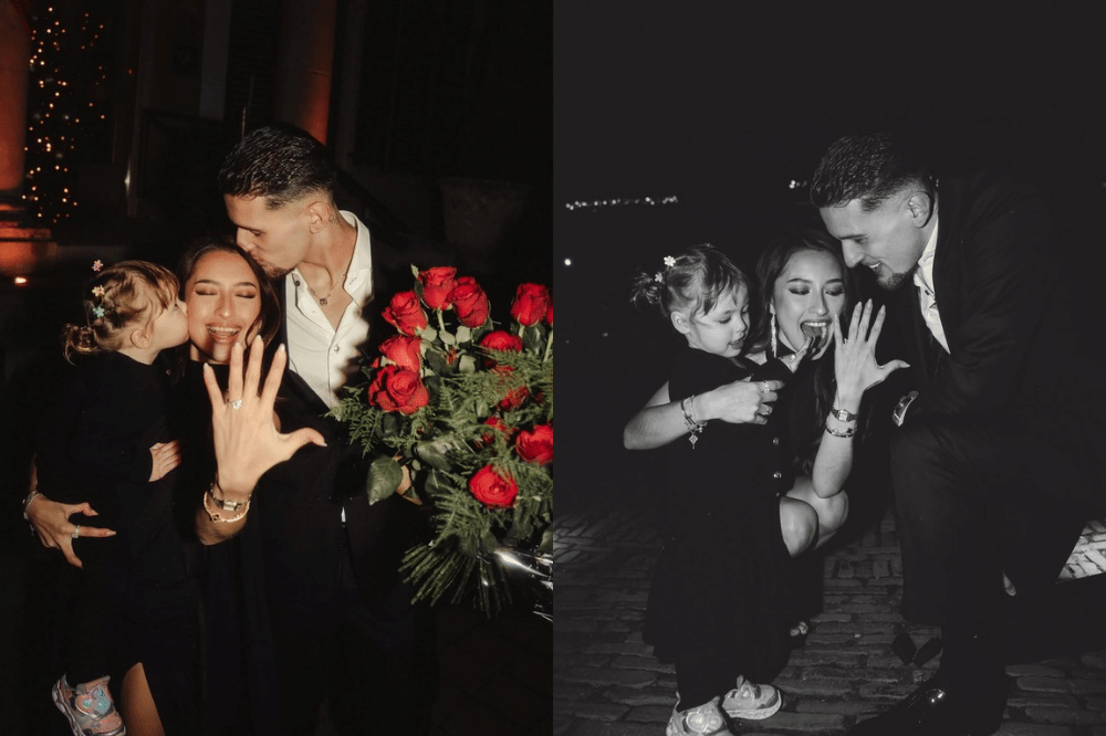 Unggahan Mama Jen dilamar Justin Hubner bersama Kamari di Media Sosial