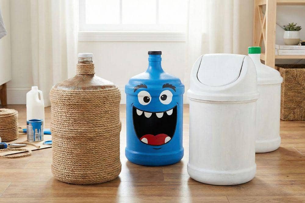 7 DIY Galon Bekas Air Mineral untuk Tempat Sampah COVER