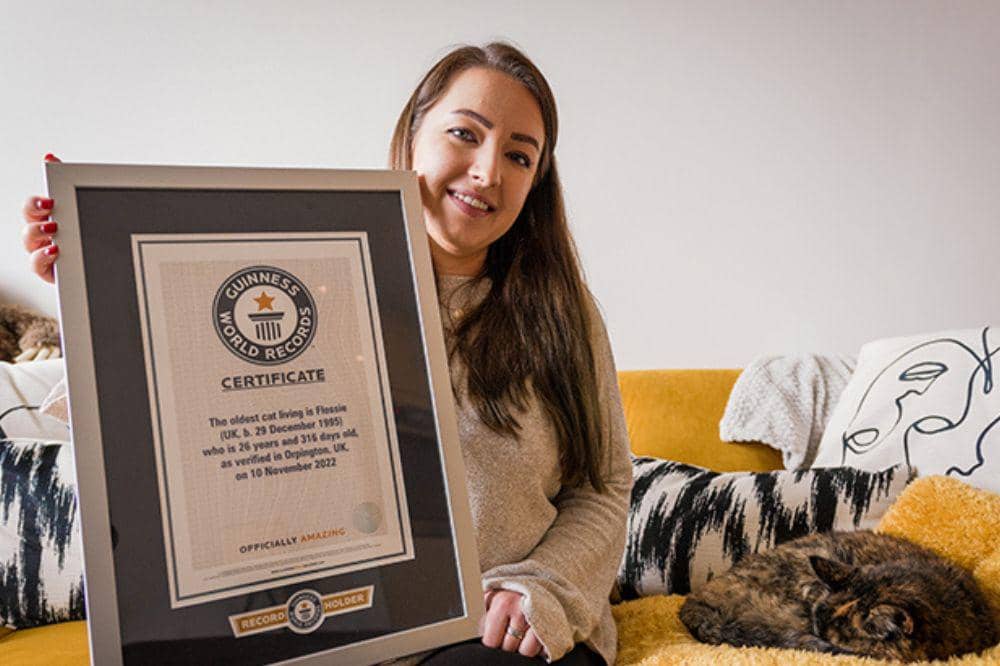 Genap 30 Tahun, Flossie Menjadi Kucing Tertua di Dunia