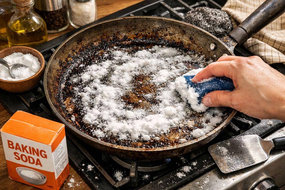 5 Cara Membersihkan Wajan yang Berkerak