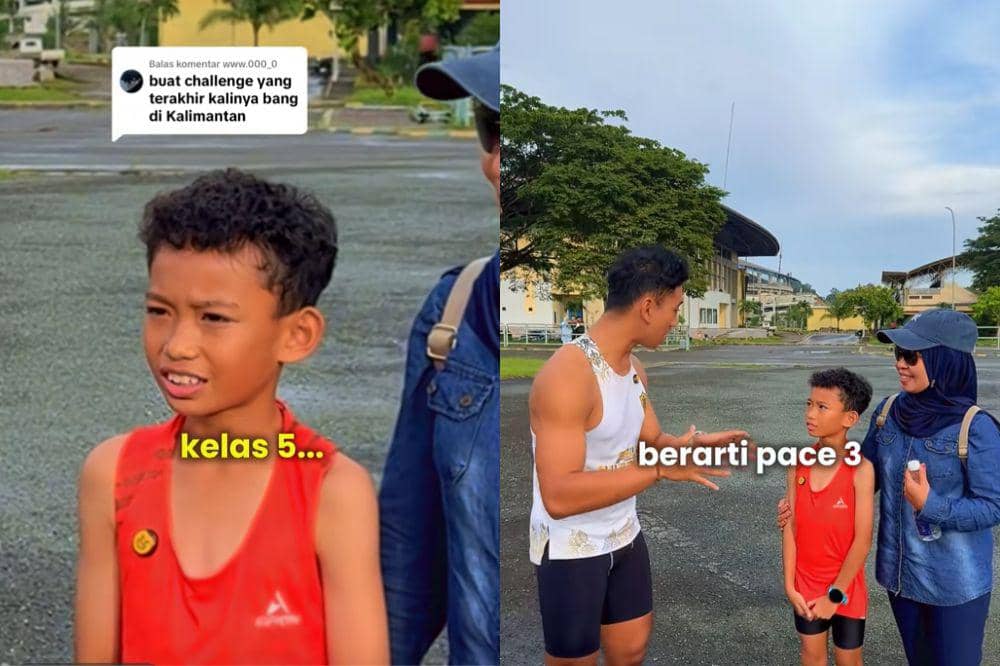 afnan pelari anak asal kalimantan