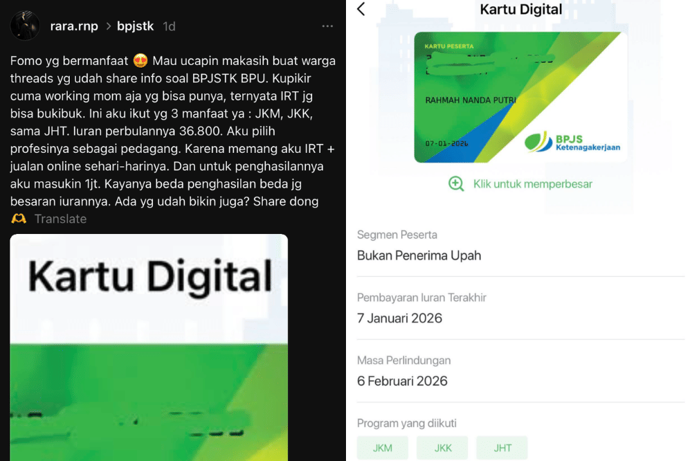 BPJS Ketenagakerjaan Juga BIsa Menjamin IRT, Begini Cara Daftarnya png