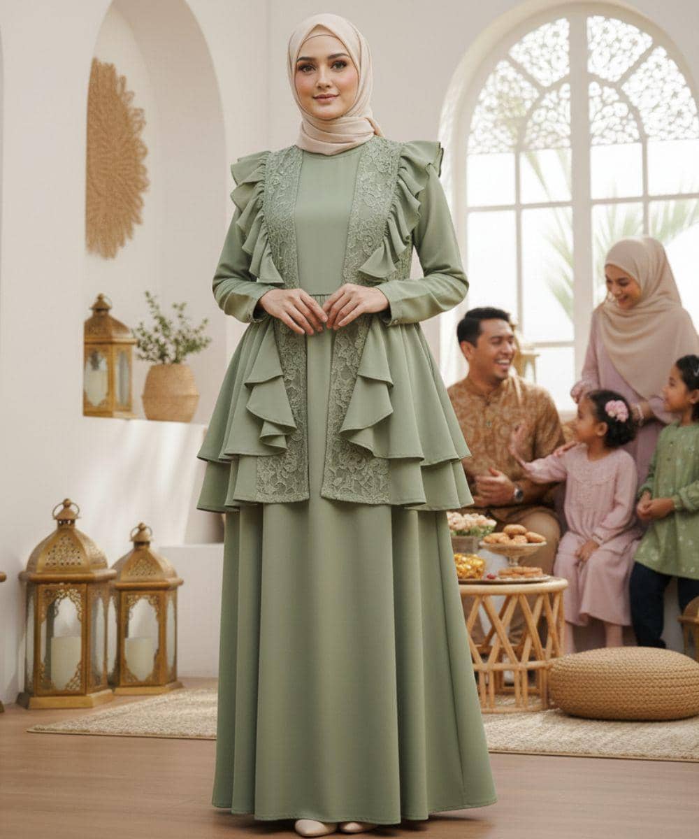 Inspirasi model baju lebaran 2026 rompi lepas