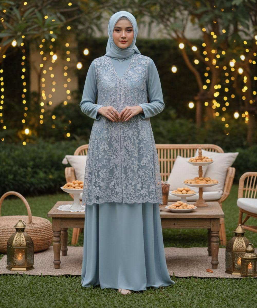 Inspirasi model baju lebaran 2026 rompi lepas