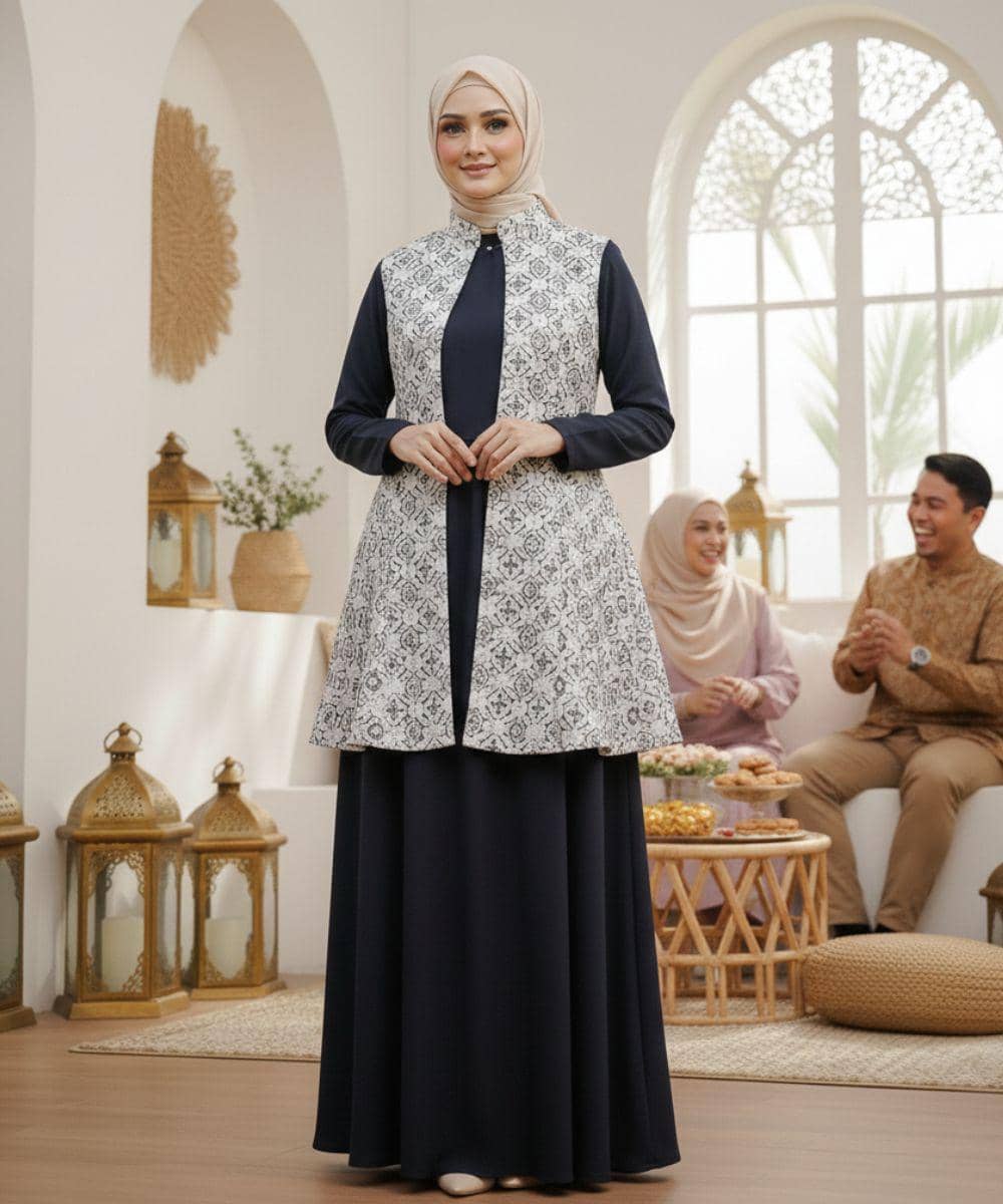 Inspirasi model baju lebaran 2026 rompi lepas