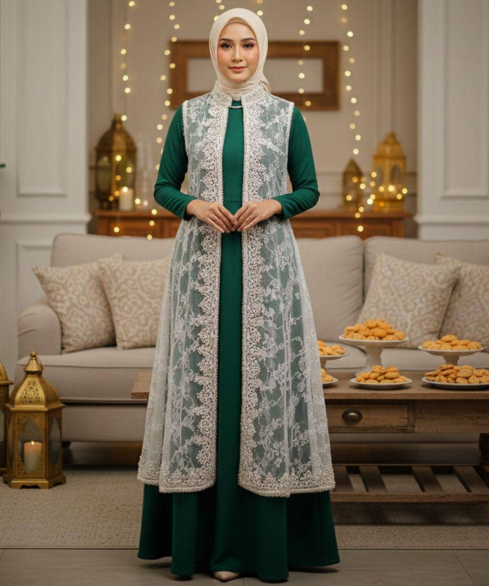 Inspirasi model baju lebaran 2026 rompi lepas