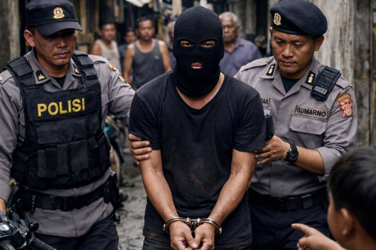 Ilustrasi maling ditangkap