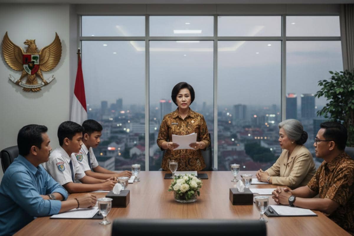 siswa diberi hukumanIlustrasi