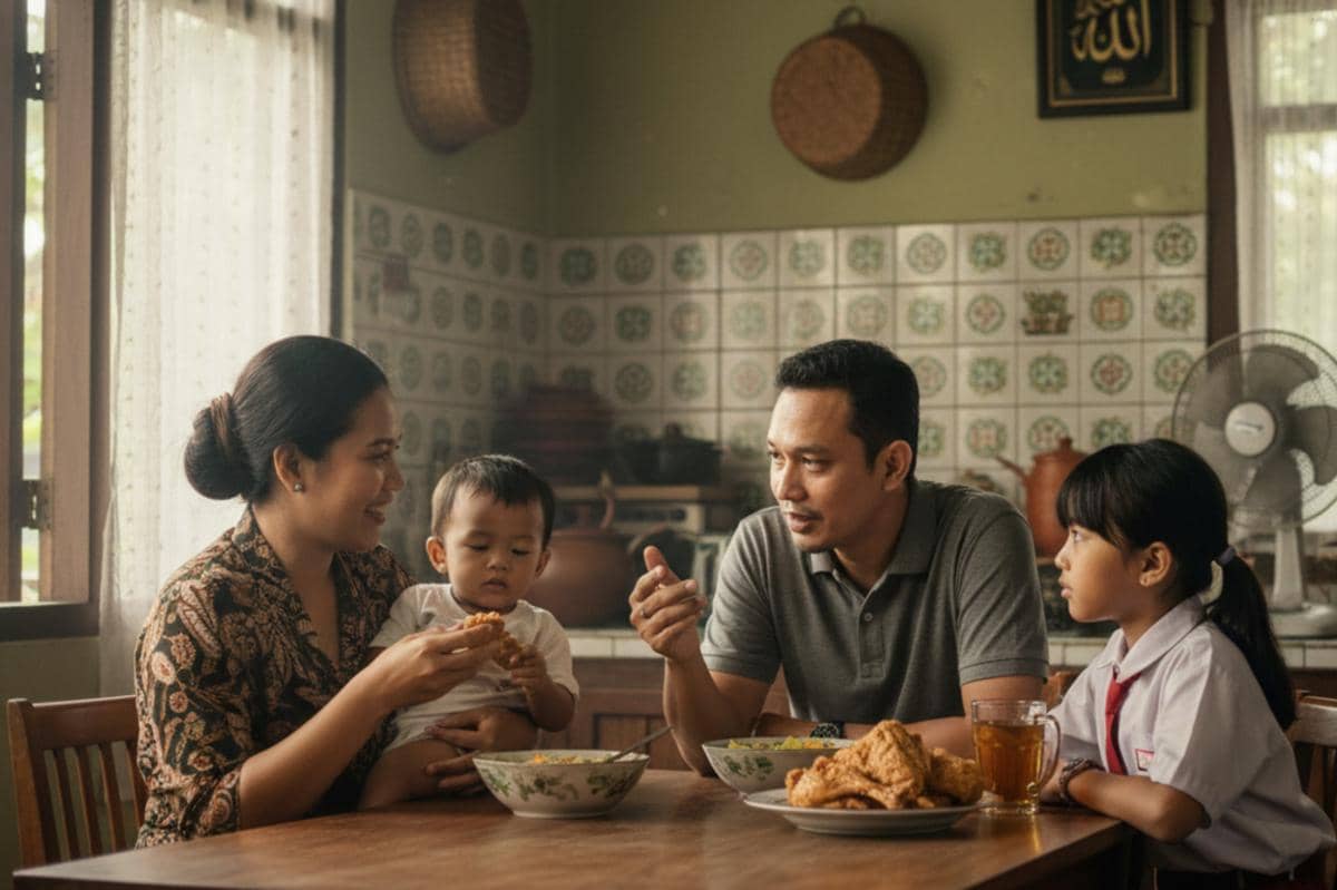 keluarga sedang berdiskusi
