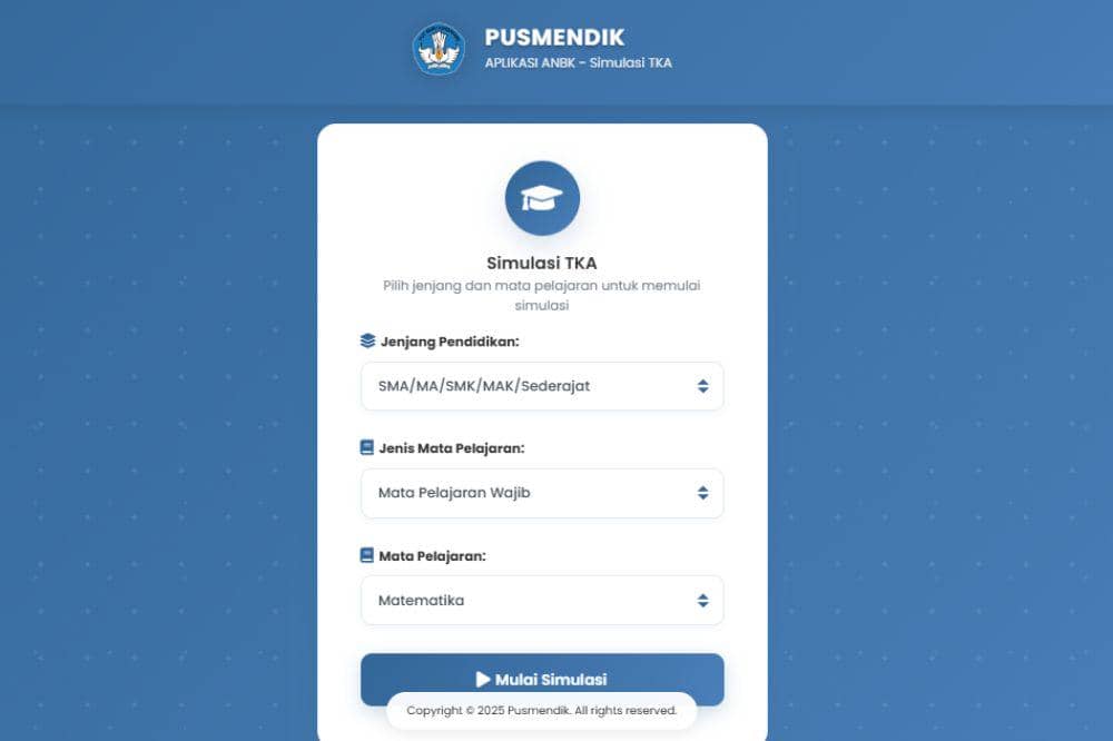 Laman TKA PUSMENDIK.