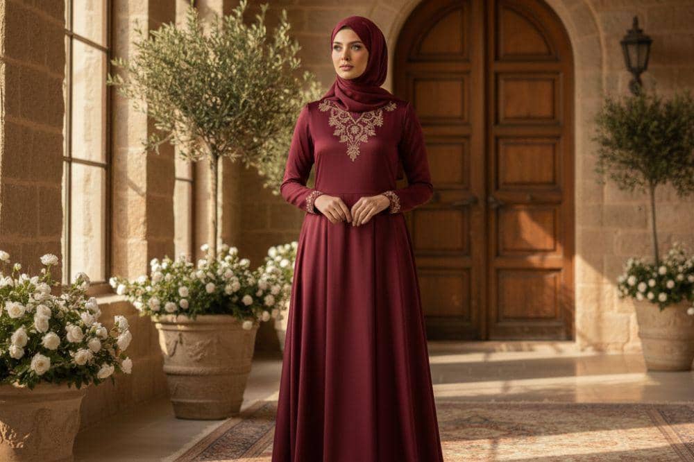 Rekomendasi kain untuk gamis yang jatuh dan adem 