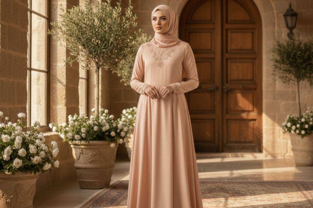 Rekomendasi kain untuk gamis yang jatuh dan adem 