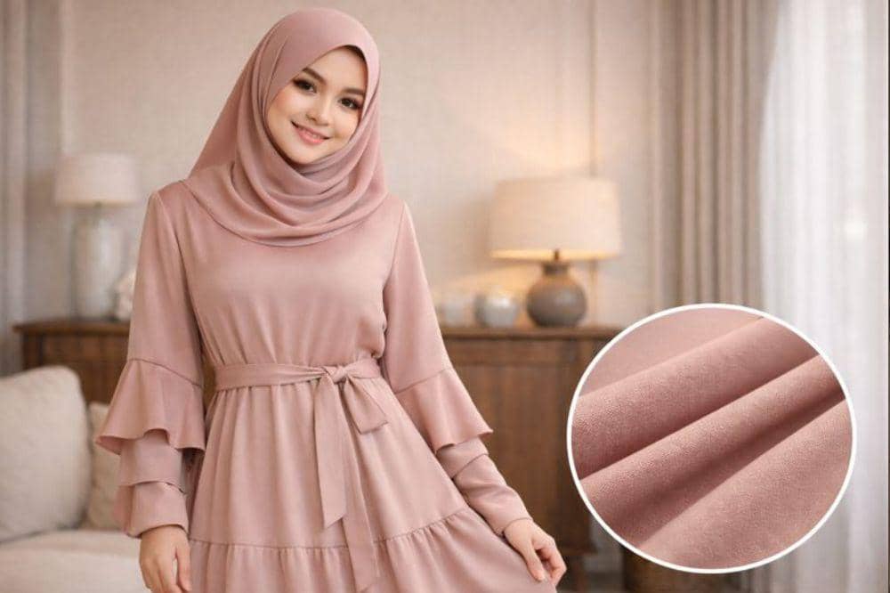 Rekomendasi kain untuk gamis yang jatuh dan adem