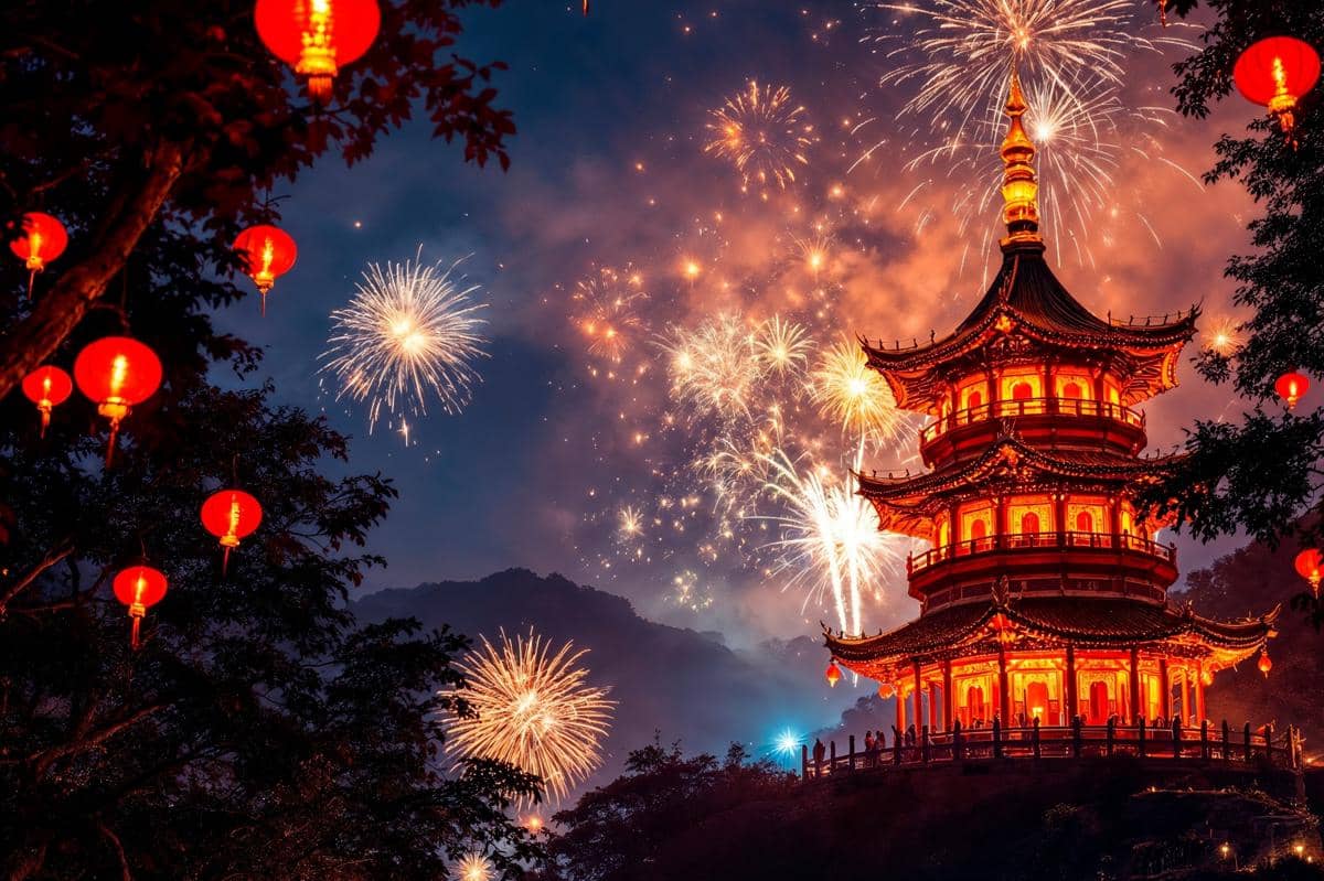 kembang api perayaan Imlek