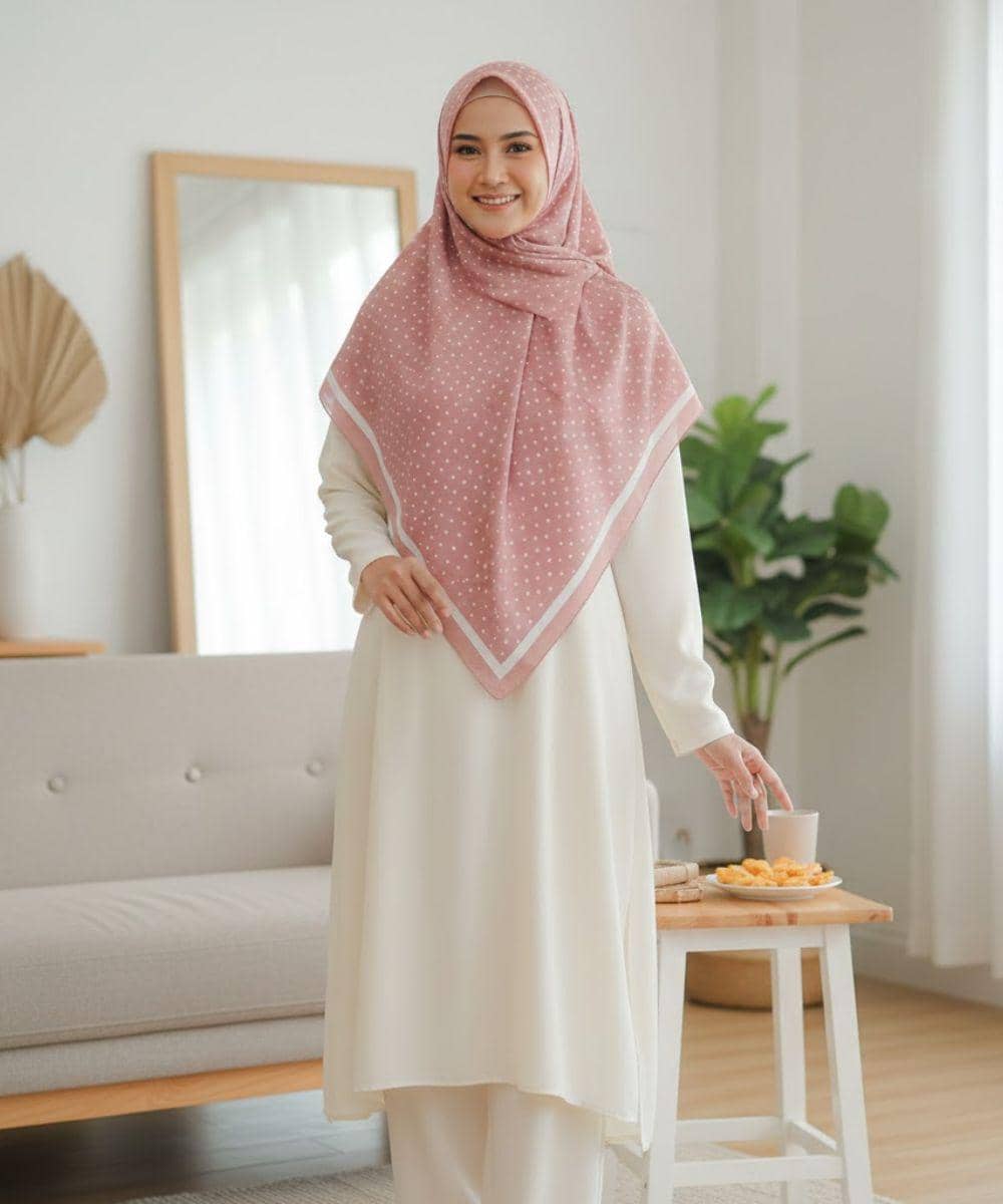 7 Rekomendasi Pashmina Motif Terbaru untuk Bukber