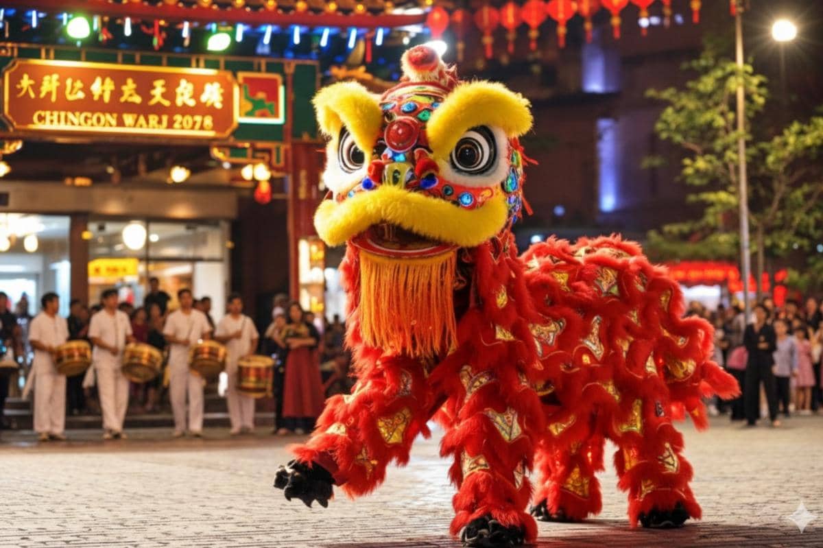 Barongsai dalam perayaan Imlek