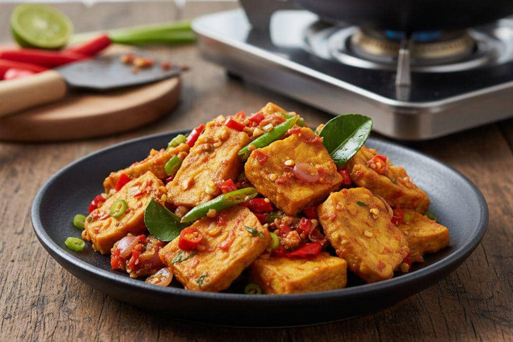 Tempe tumis tinggi protein