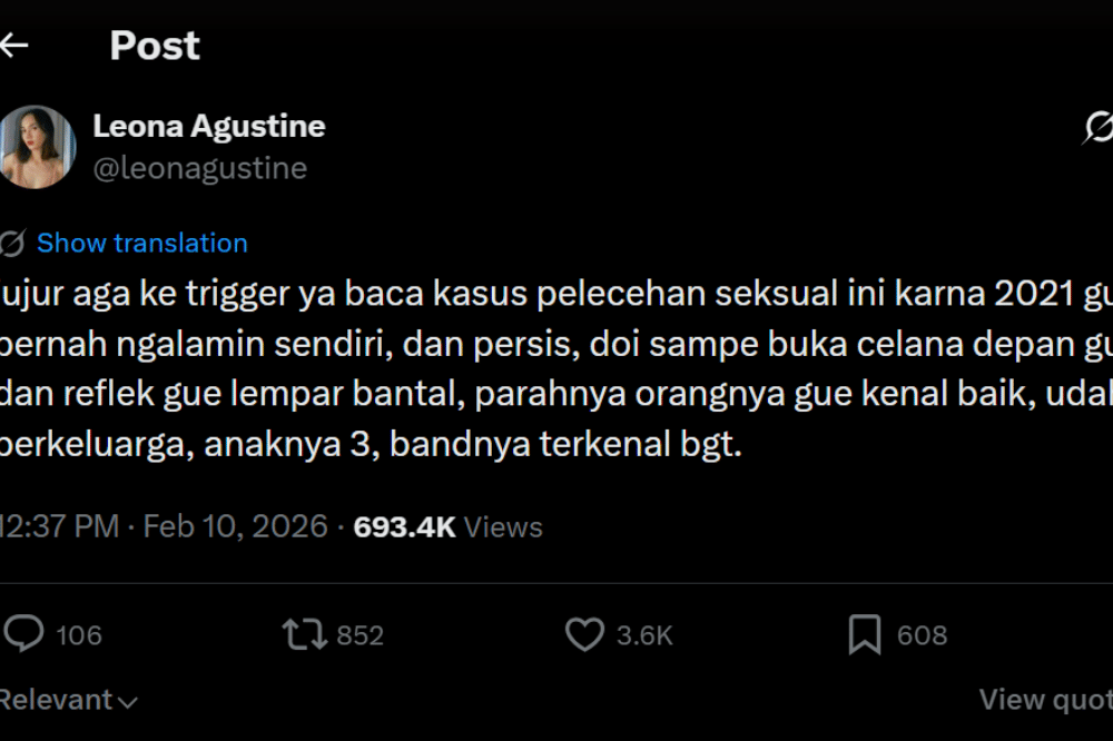 Leona Agustine Buka Suara Dugaan Pelecehan Seksual Oleh Sosok R 1.png