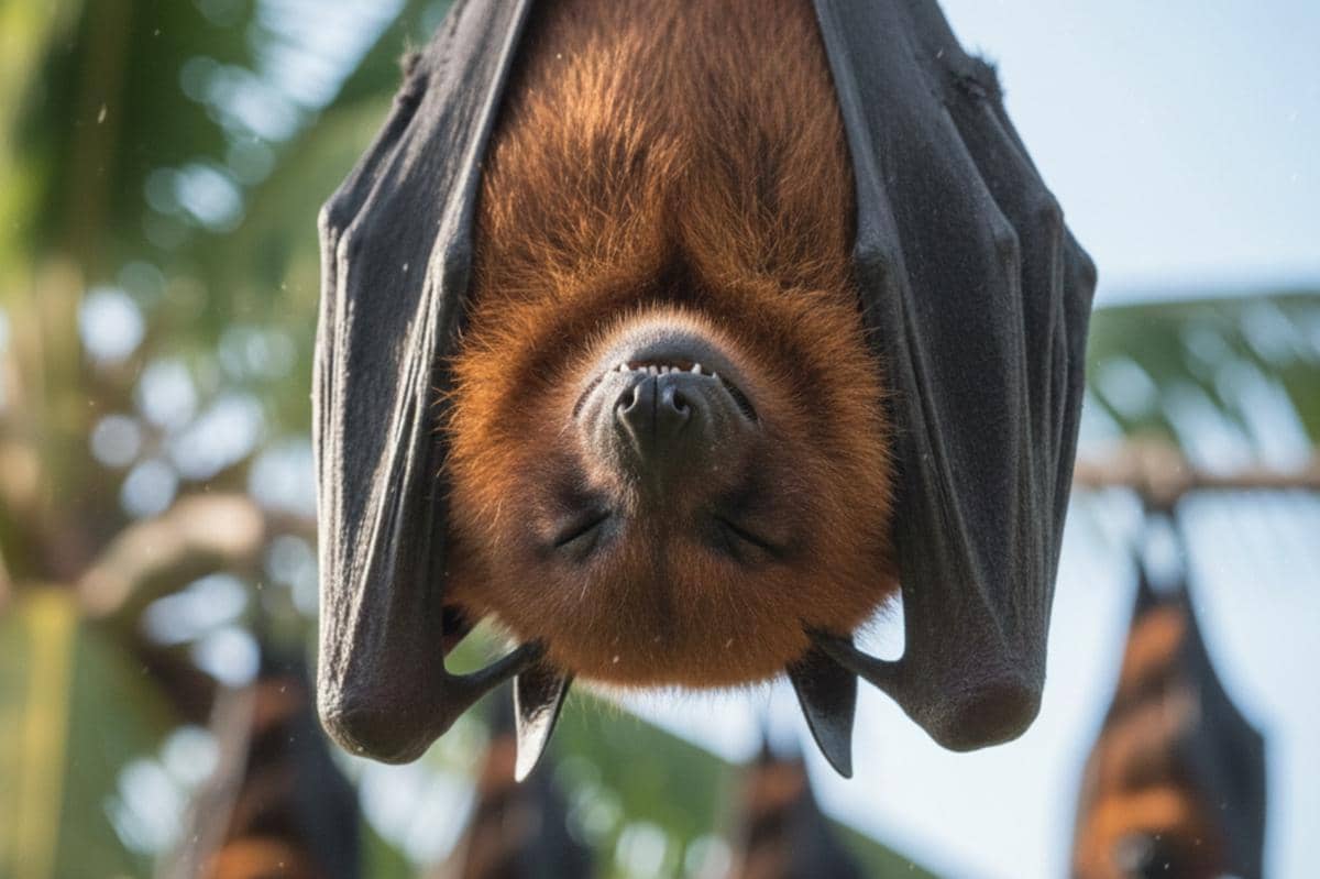 gambar kelelawar sedang tidur