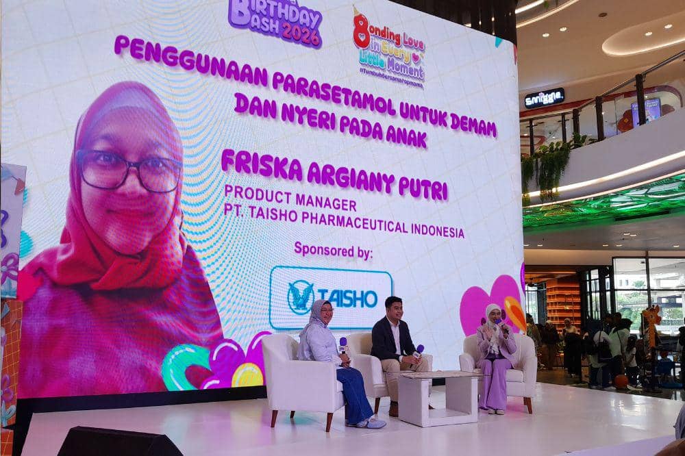 Sesi talkshow oleh Tempra di acara Popmama Birthday Bash 2026