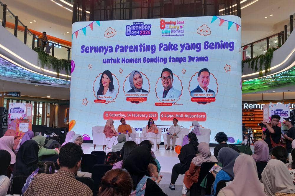 Sesi talkshow dengan Betadine di acara Popmama Birthday Bash 2026