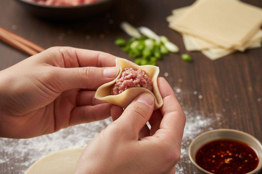 Resep Wonton Chili Oil dengan Isian Juicy dan Pedas Nendang