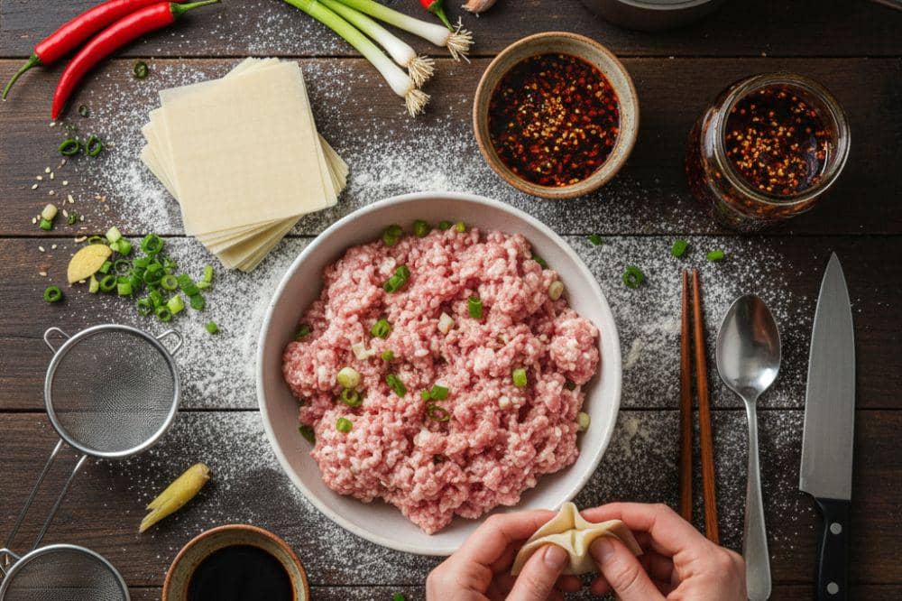 Resep Wonton Chili Oil dengan Isian Juicy dan Pedas Nendang