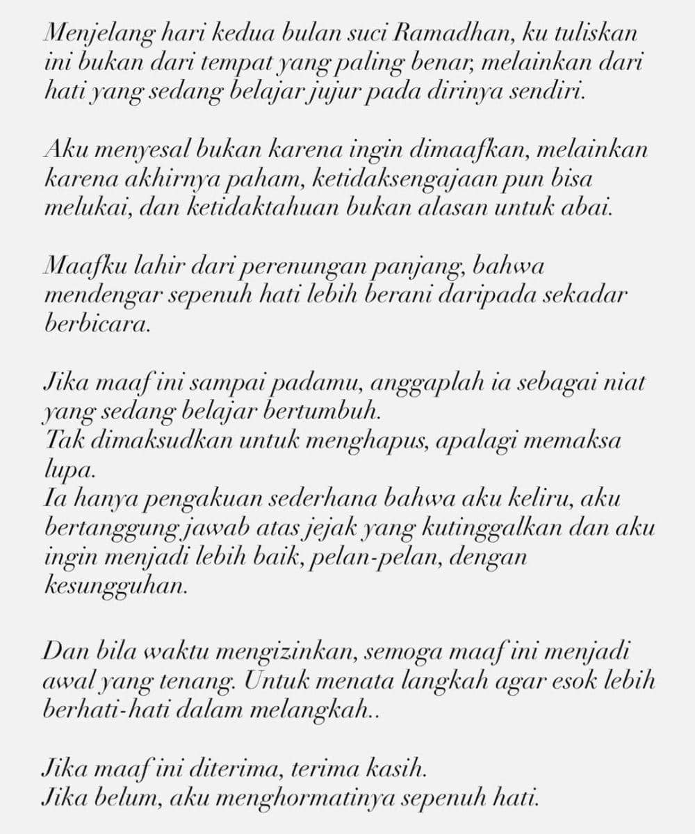 Akui Kesalahan Masa Lalu, Inara Rusli Unggah Permintaan Maaf 1