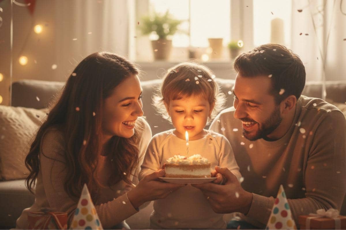 anak sedang merayakan hari ulang tahun