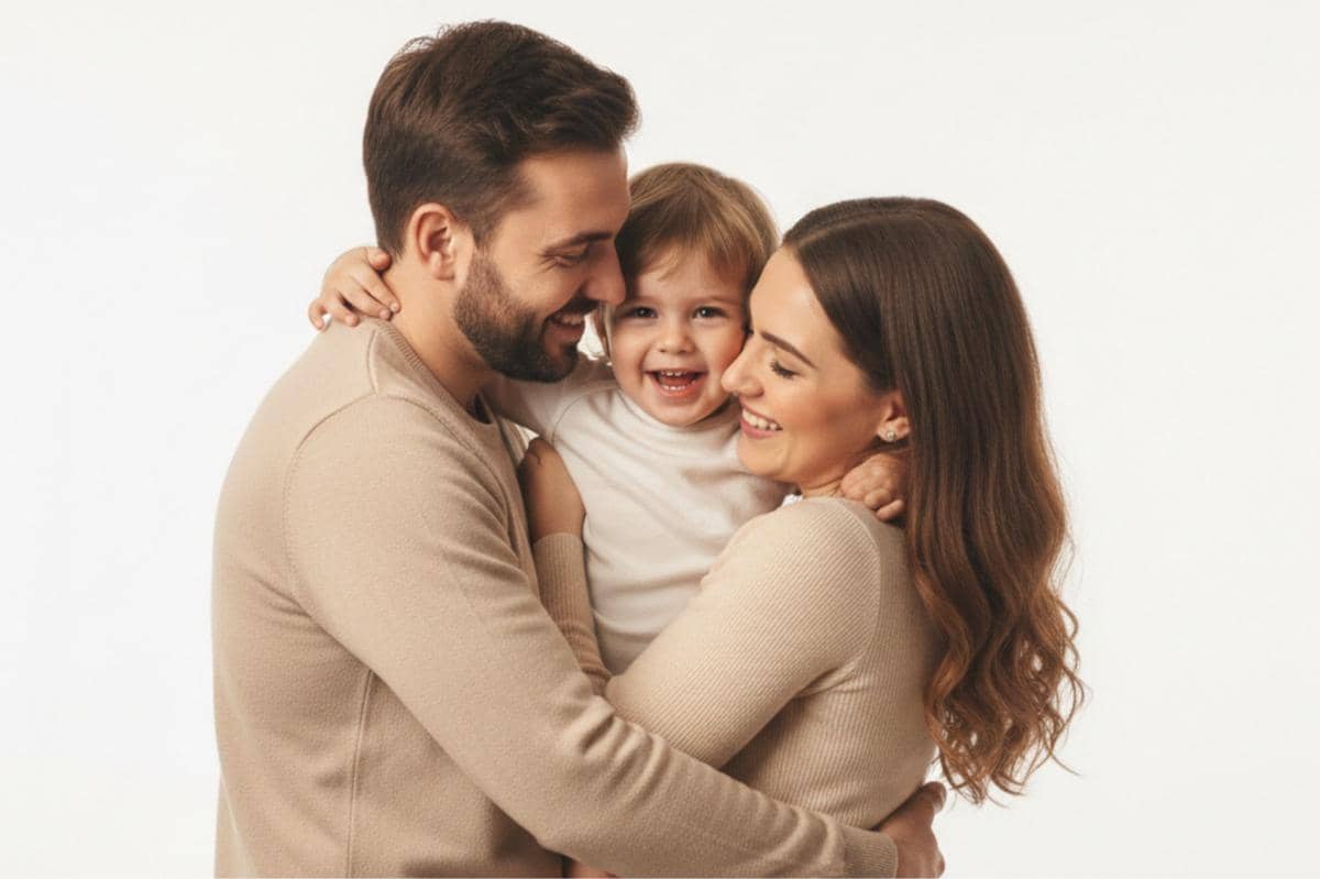 orangtua memeluk anak