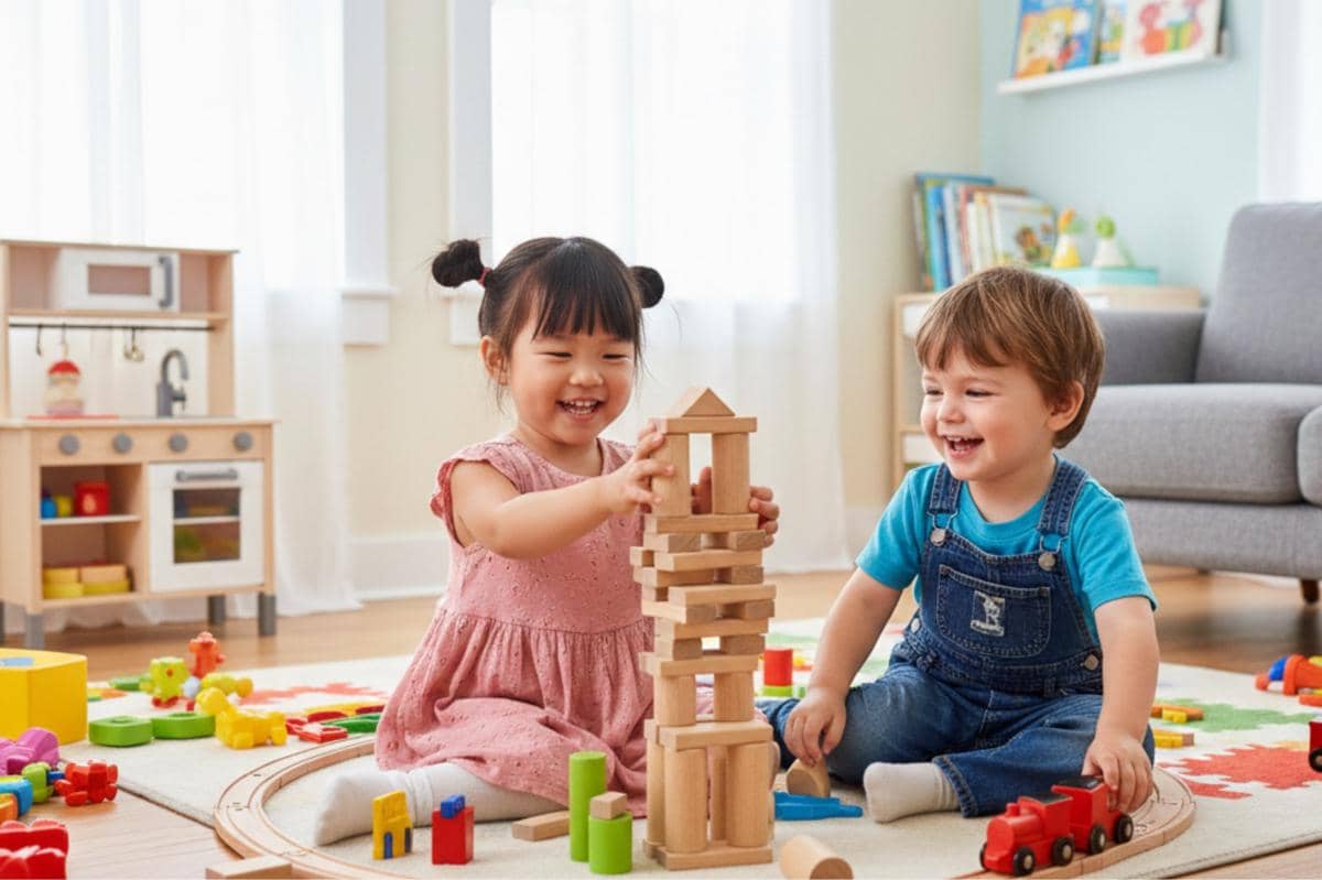 anak sedang bermain bersama