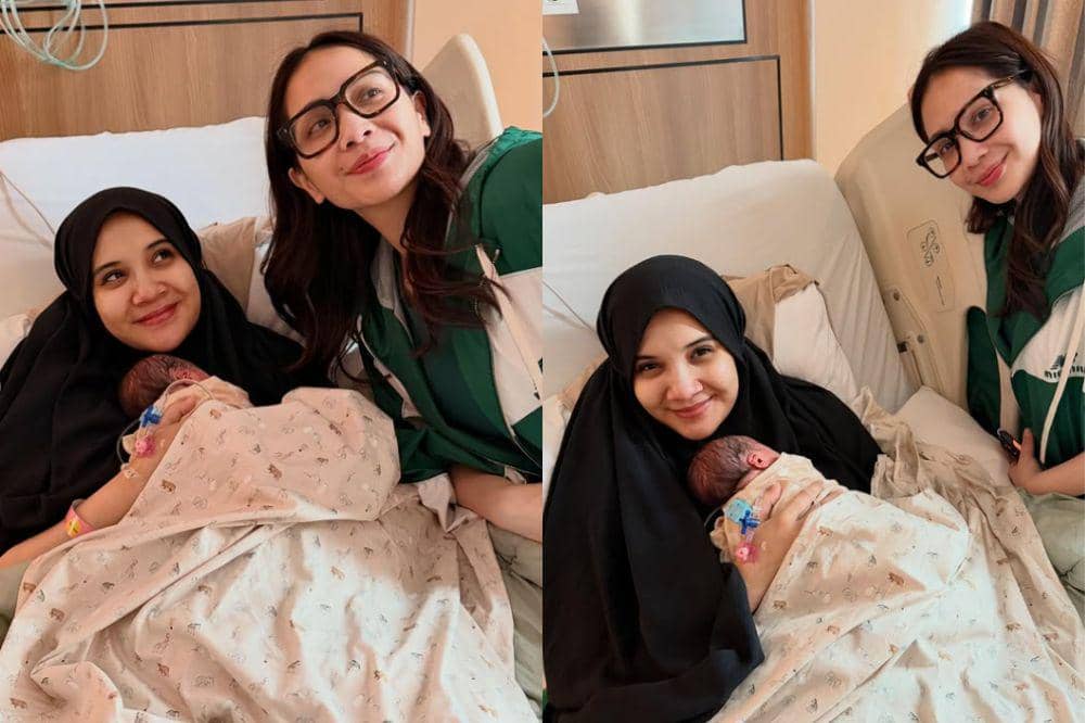 Potret Nagita Slavina Jenguk Zaskia Sungkar setelah Melahirkan