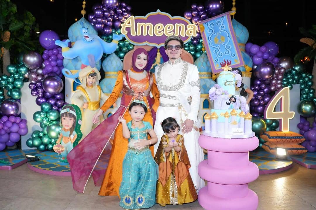 8 Foto Ulang Tahun ke-4 Ameena Anak Aurel Hermansyah, Geni Faruk Hadir
