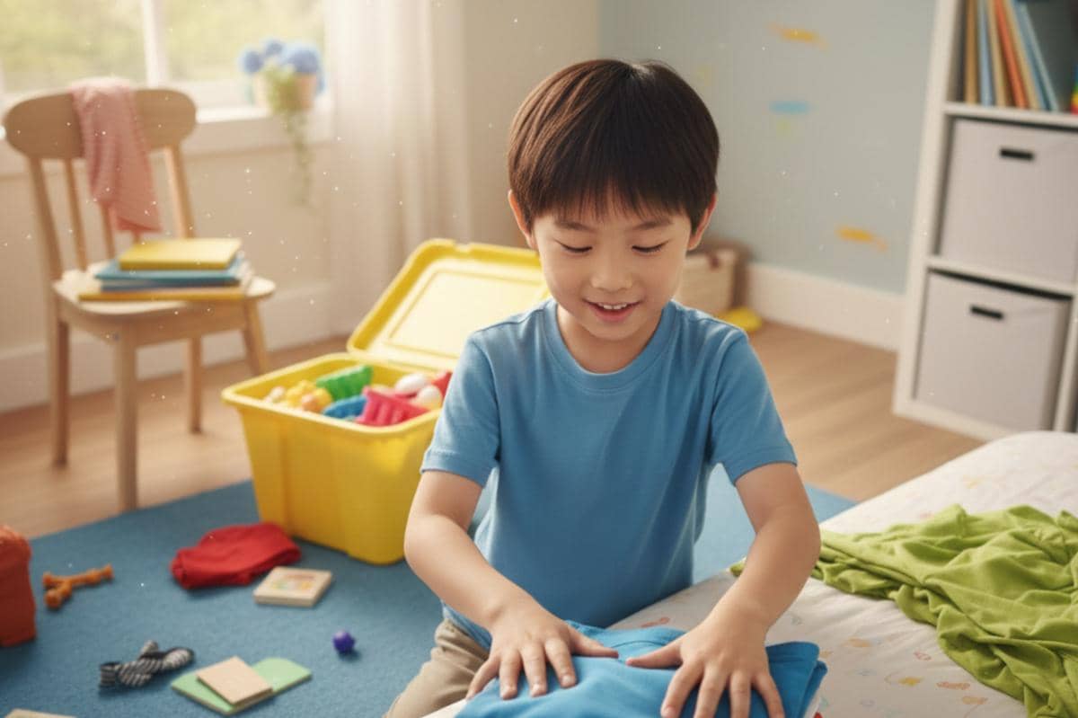 anak sedang bermain di rumah