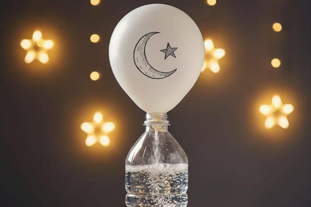 Eksperimen balon mengembang dengan cuka