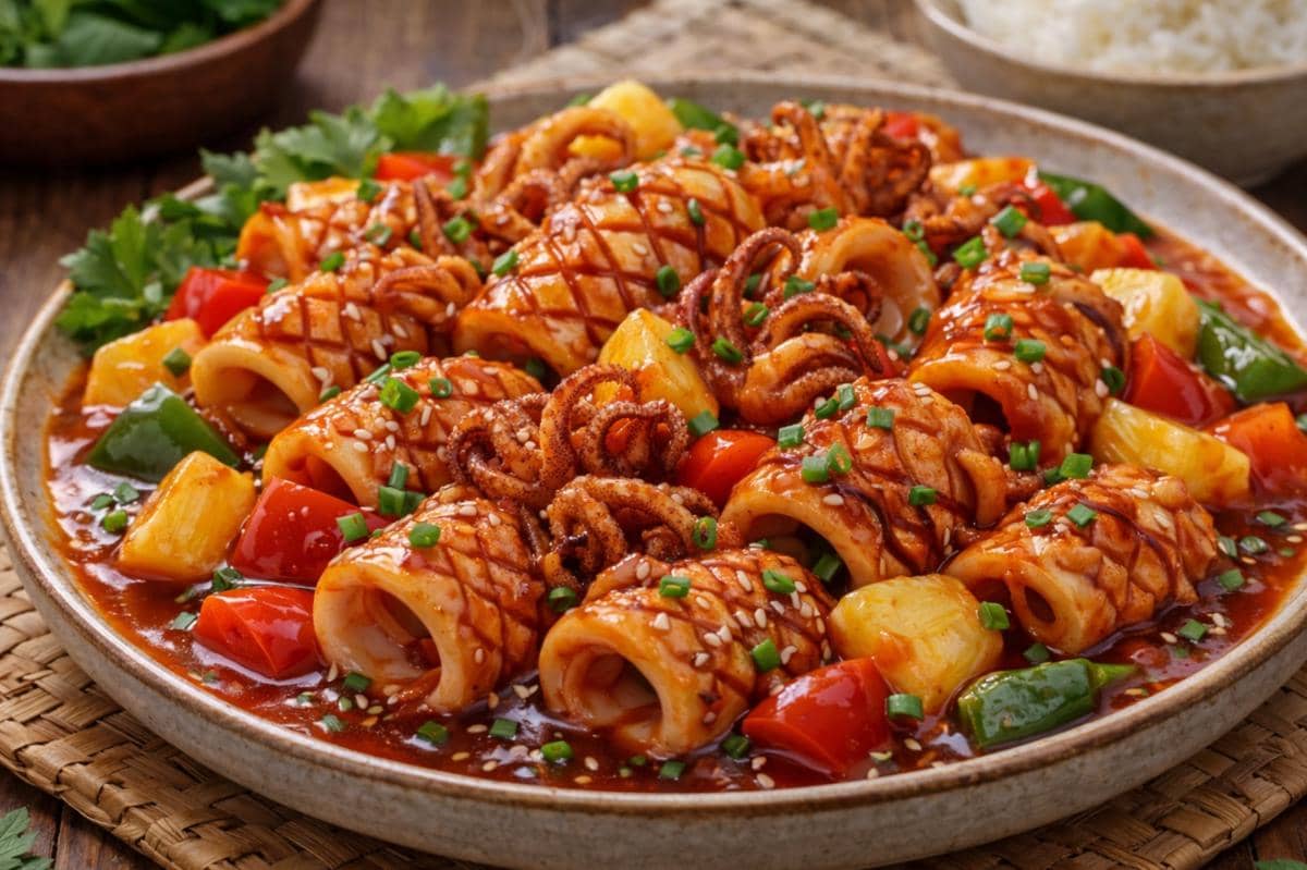 resep cumi asam manis