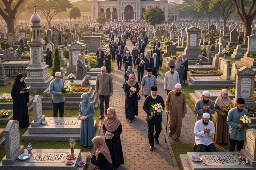 Sholawat Ziarah Kubur Lengkap dengan Adab dan Doa Tambahan